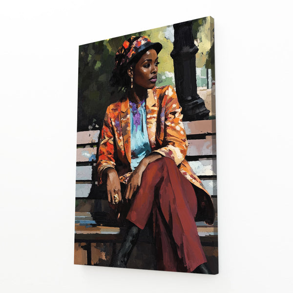 Women Sitting African Wall Art