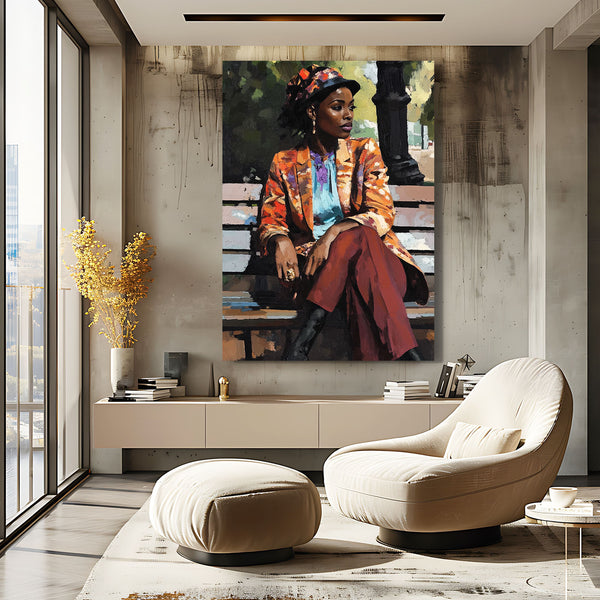 Women Sitting African Wall Art