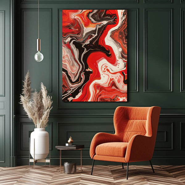 Abstract Art Fiery Waves | MusaArtGallery™