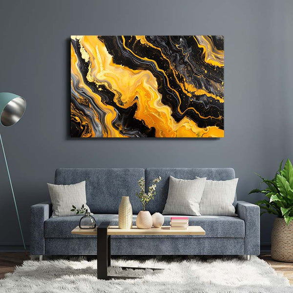 Abstract Art Gold Swirl | MusaArtGallery™