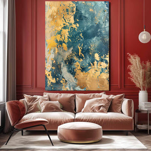 Abstract Art Golden Mist | MusaArtGallery™
