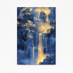 Abstract Art Golden Waterfalls | MusaArtGallery™