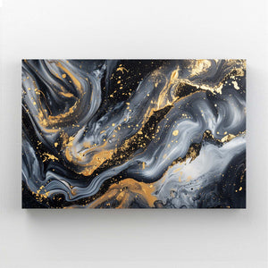 Abstract Art Golden Waves | MusaArtGallery™