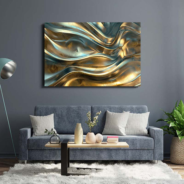 Abstract Art Metallic Flow | MusaArtGallery™