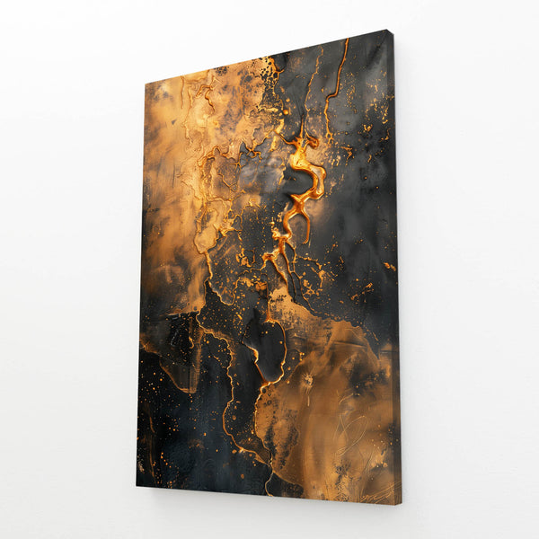 Abstract Art Molten Gold | MusaArtGallery™