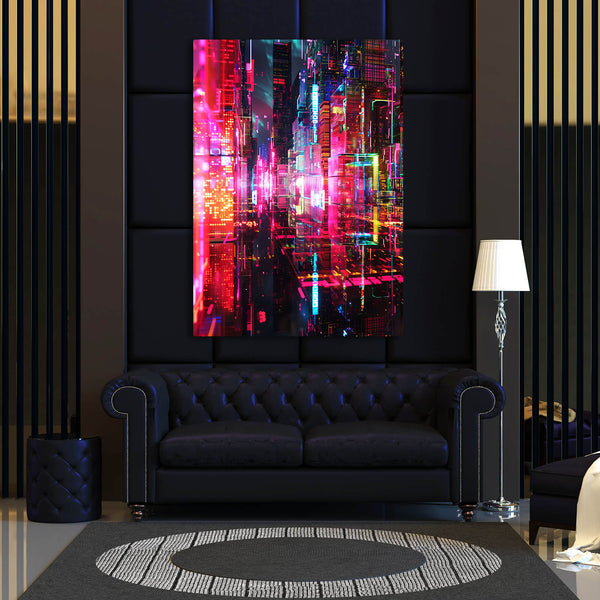 Abstract Art Neon City | MusaArtGallery™