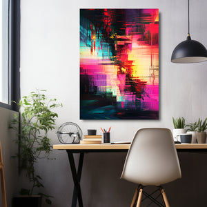 Abstract Art Neon Horizon | MusaArtGallery™