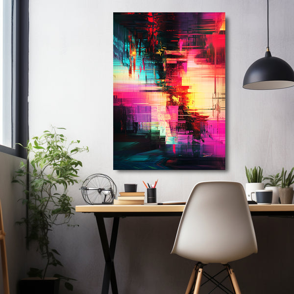 Abstract Art Neon Horizon | MusaArtGallery™