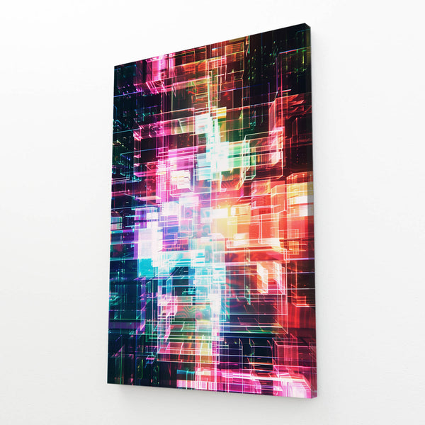 Abstract Art Neon Matrix | MusaArtGallery™