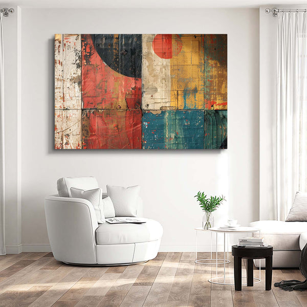 Abstract Art Retro Grid | MusaArtGallery™