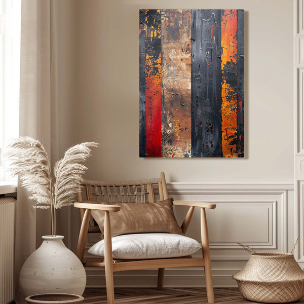 Abstract Art Rustic Stripes | MusaArtGallery™