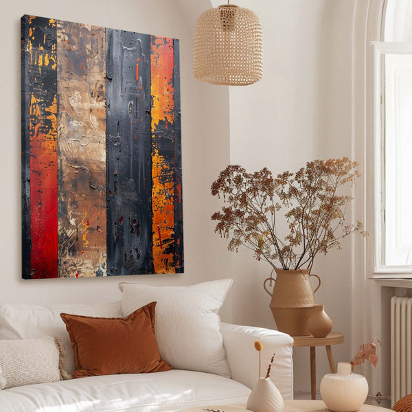 Abstract Art Rustic Stripes | MusaArtGallery™