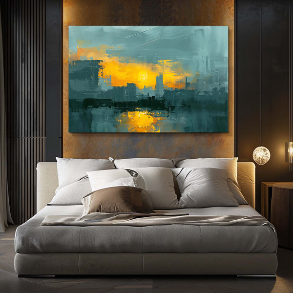 Abstract Art Urban Sunset | MusaArtGallery™