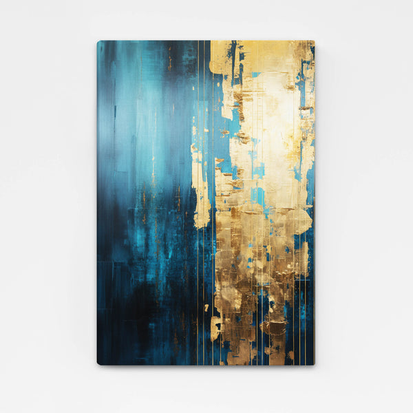 Abstract Blue and Gold Wall Art Decor | MusaArtGallery™