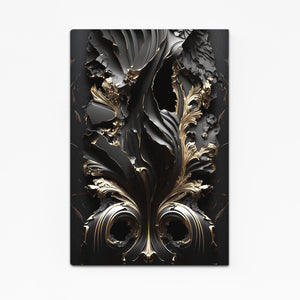 Abstract Canvas Art Black