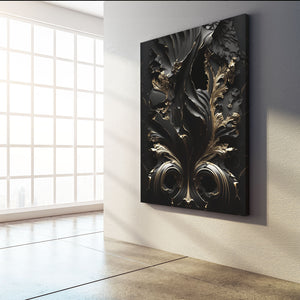 Abstract Canvas Art Black