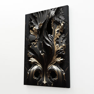 Abstract Canvas Art Black