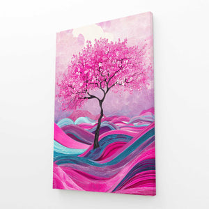 Abstract Cherry Blossom Tree Wall Art
