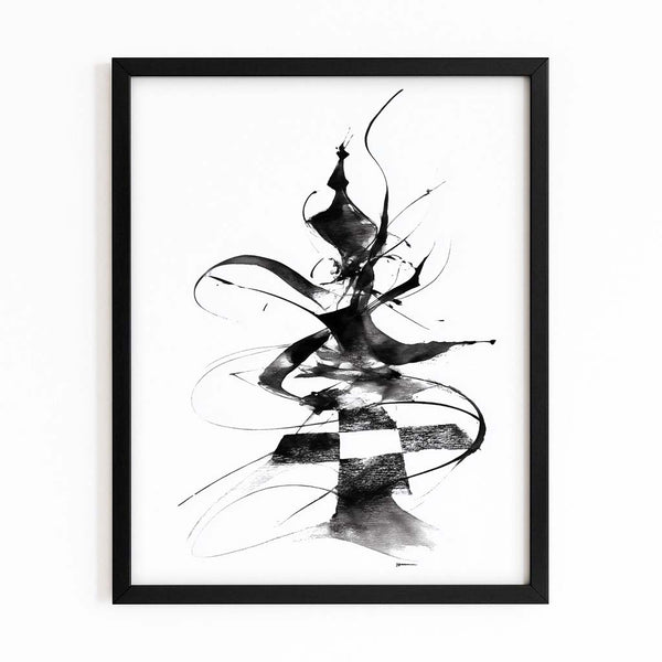 Abstract Chess Piece LINE Art