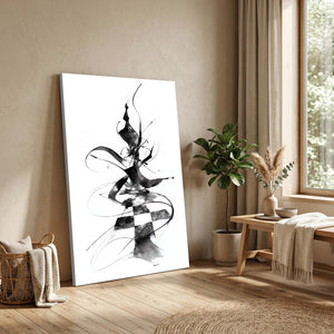 Abstract Chess Piece LINE Art