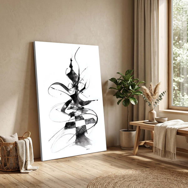 Abstract Chess Piece LINE Art