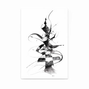 Abstract Chess Piece LINE Art