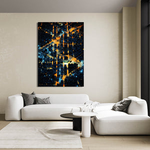 Abstract Cityscape Canvas Wall Art | MusaArtGallery™
