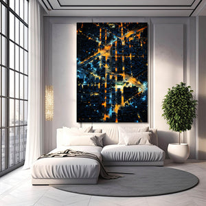 Abstract Cityscape Canvas Wall Art | MusaArtGallery™