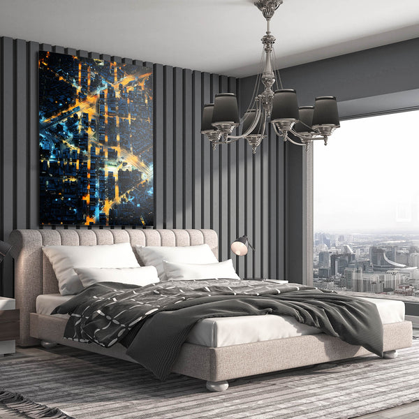 Abstract Cityscape Canvas Wall Art | MusaArtGallery™