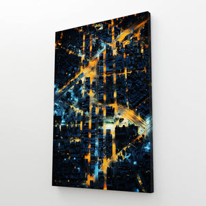 Abstract Cityscape Canvas Wall Art | MusaArtGallery™