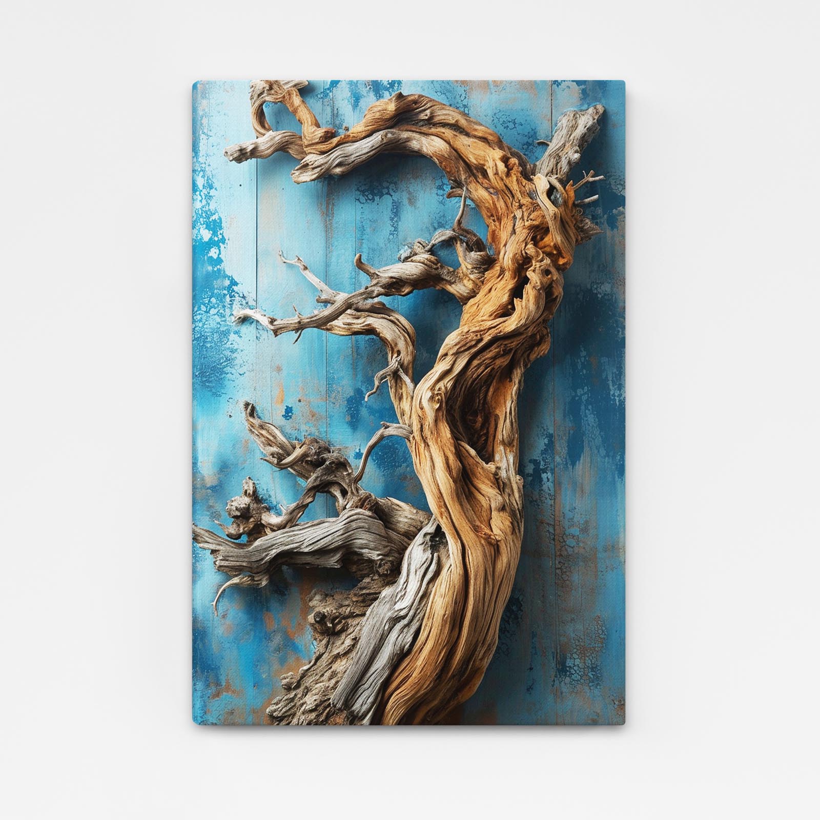 driftwood and philodendron artwork Abstract Driftwood Wall Art