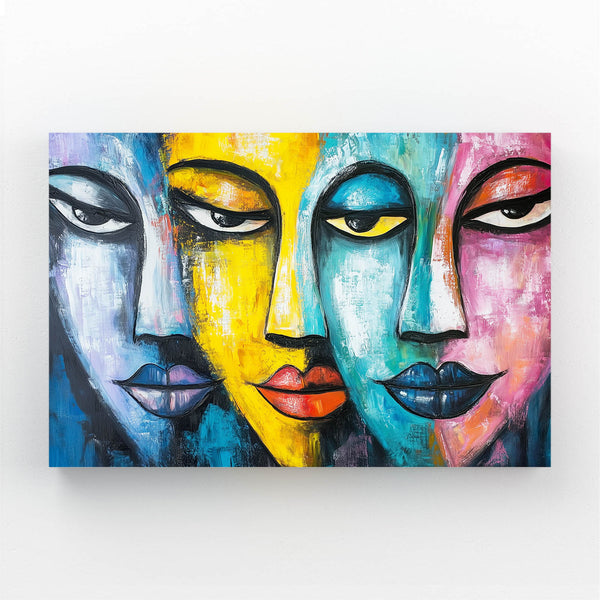 Abstract Faces Cool Wall Art | MusaArtGallery™