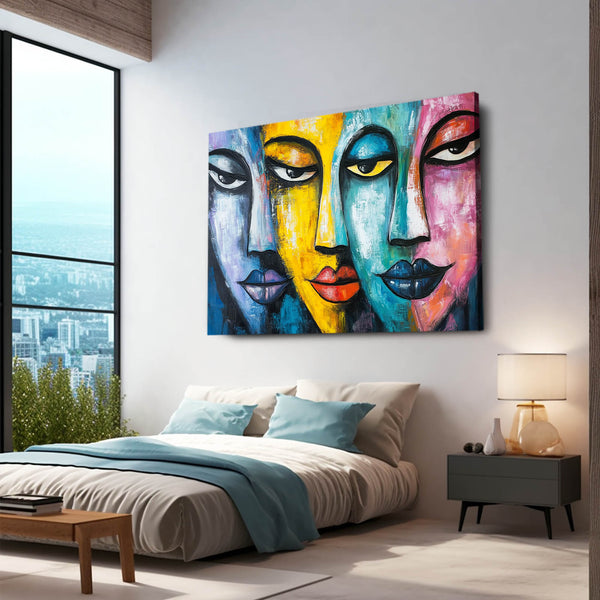 Abstract Faces Cool Wall Art | MusaArtGallery™