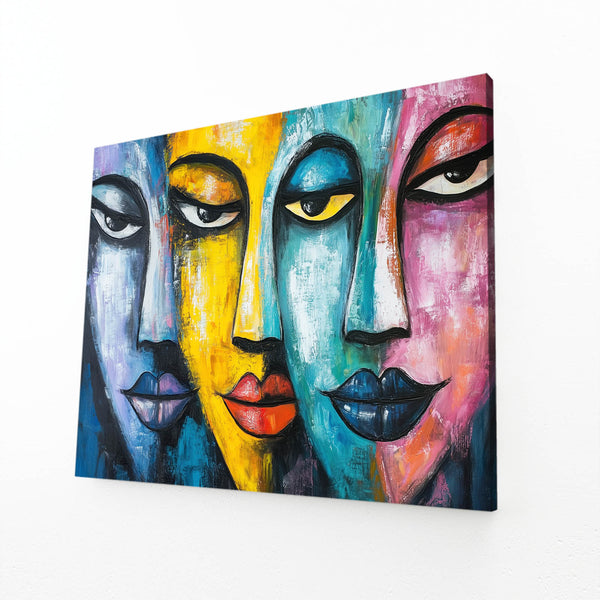 Abstract Faces Cool Wall Art | MusaArtGallery™