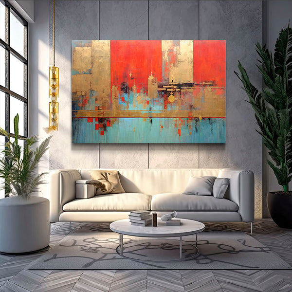 Abstract Framed Canvas Wall Art For Office | MusaArtGallery™