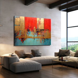 Abstract Framed Canvas Wall Art For Office | MusaArtGallery™