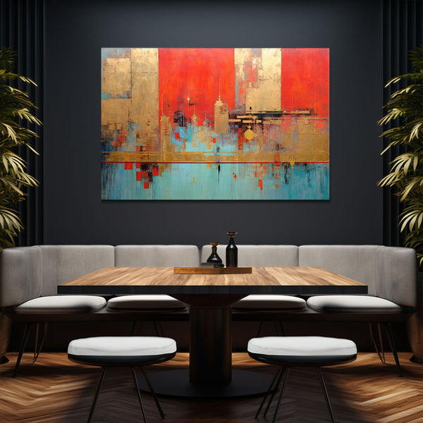 Abstract Framed Canvas Wall Art For Office | MusaArtGallery™