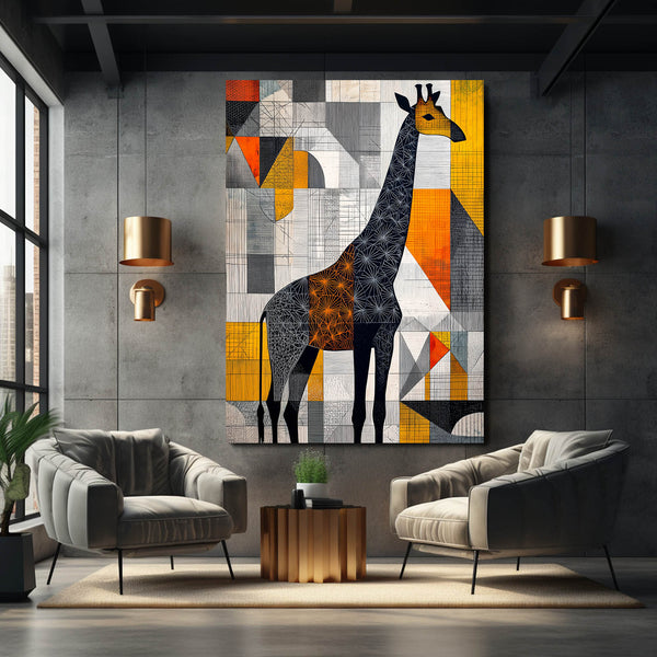 Abstract Giraffe Artwork