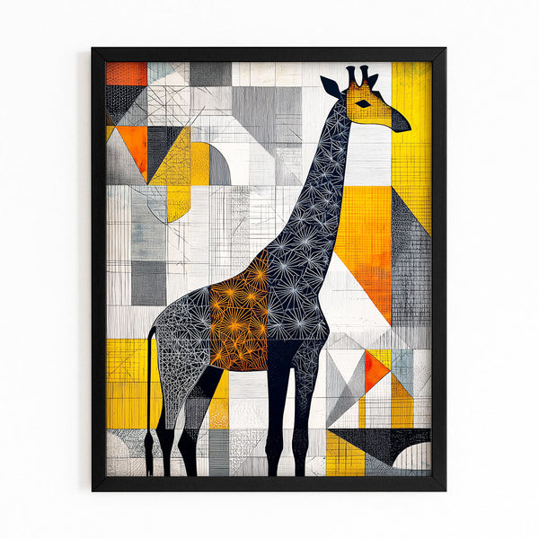 Abstract Giraffe Artwork