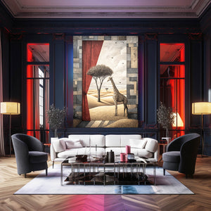 Abstract Giraffe Wall Decor