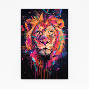 Abstract Lion Vibrance Wall Art | MusaArtGallery™