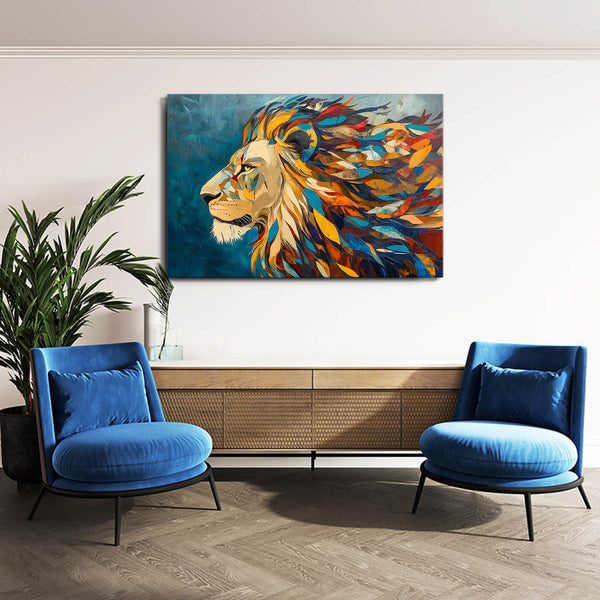 Abstract Lion Wall Art | MusaArtGallery™