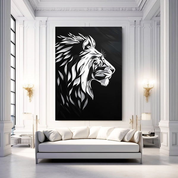 Abstract Majesty Lion Wall Art | MusaArtGallery™