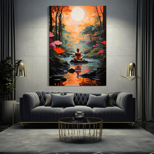 Abstract Modern Buddha Wall Art | MusaArtGallery™
