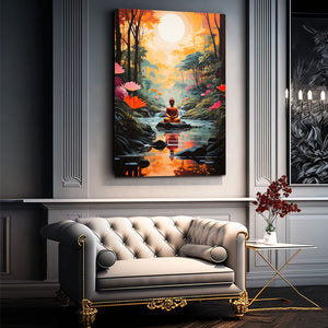 Abstract Modern Buddha Wall Art | MusaArtGallery™