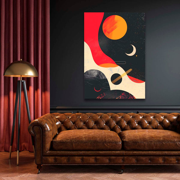 Abstract Moon Canvas Art  | MusaArtGallery™