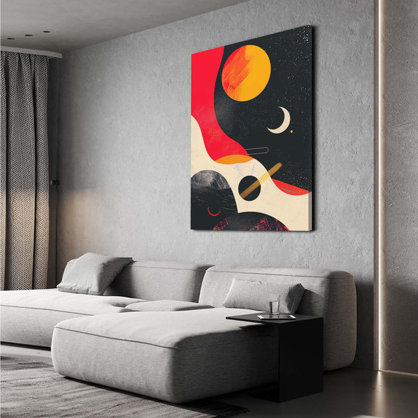 Abstract Moon Canvas Art  | MusaArtGallery™