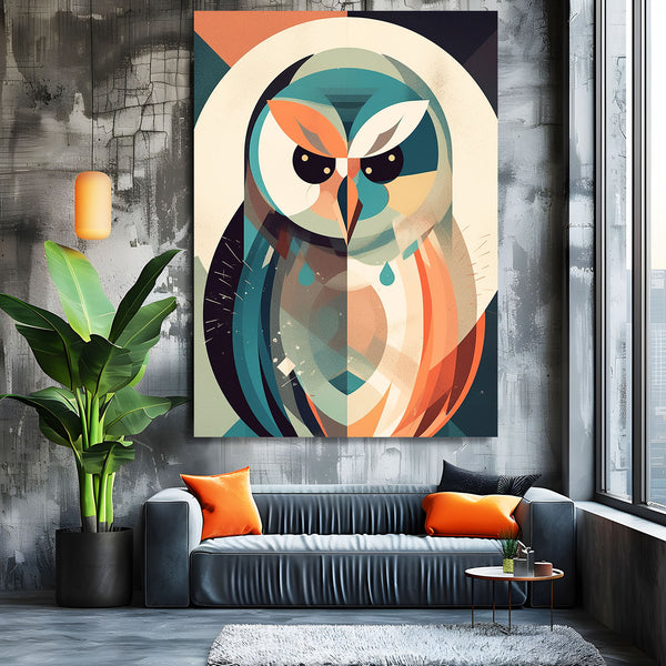 Abstract Owl Wall Art