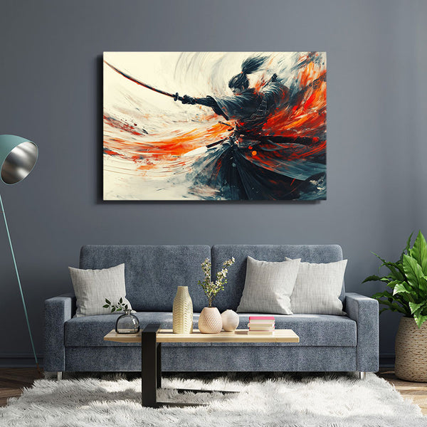 Abstract Samurai Wall Art