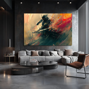 Abstract Samurai Wall Decor